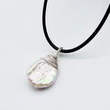 Baroque Freshwater Pearl Silver Pendant Necklace