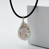 Baroque Freshwater Pearl Silver Pendant Necklace