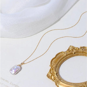 Baroque Pendant Necklace Freshwater Pearl Women's Gift