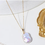 Baroque Pendant Necklace Freshwater Pearl Women's Gift