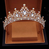 Baroque Purple Crystal Wedding Crown Tiara Comb Headpiece