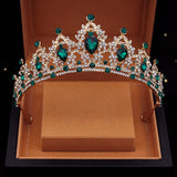 Baroque Purple Crystal Wedding Crown Tiara Comb Headpiece