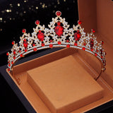 Baroque Purple Crystal Wedding Crown Tiara Comb Headpiece
