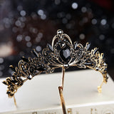 Baroque Retro Bridal Crystal Tiara Crown Pageant Prom Rhinestone Veil