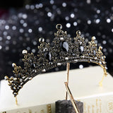 Baroque Retro Bridal Crystal Tiara Crown Pageant Prom Rhinestone Veil