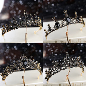 Baroque Retro Bridal Crystal Tiara Crown Pageant Prom Rhinestone Veil