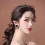 Baroque Retro Bridal Crystal Tiara Crown Pageant Prom Rhinestone Veil