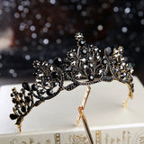 Baroque Retro Bridal Crystal Tiara Crown Pageant Prom Rhinestone Veil