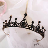 Baroque Retro Bridal Crystal Tiara Crown Rhinestone Veil Wedding Hair Accessory