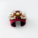 Baroque Rhinestones Crystal Open Bracelet Multicolor Charm Chain Bangles
