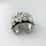 Baroque Rhinestones Crystal Open Bracelet Multicolor Charm Chain Bangles