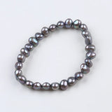 Baroque Shape Freshwater Pearl Charm Bracelet