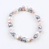 Baroque Shape Freshwater Pearl Charm Bracelet
