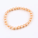 Baroque Shape Freshwater Pearl Charm Bracelet