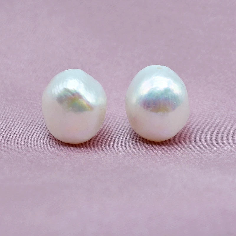 Baroque Pearl 925 Sterling Silver Stud Earrings