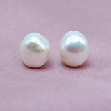 Baroque Pearl 925 Sterling Silver Stud Earrings
