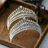 Baroque Style Crystal Brides Tiaras Headpieces