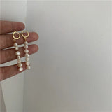 Baroque Style Freshwater Pearl Pendant Earrings Sweet Wedding Jewelry