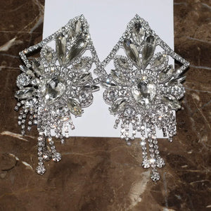 Baroque Style Rhinestone Dangle Earrings for Women