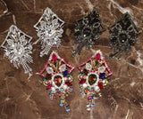 Baroque Style Rhinestone Dangle Earrings for Women