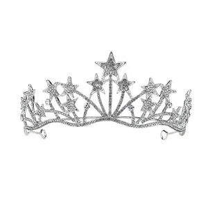 Crystal Star Headband for Women Christmas Party Bride Wedding Hair Jewel