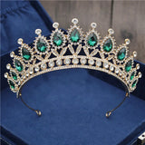 Baroque Crystal Bride Crown Women Headdress Bridal Tiaras Wedding Hair Jewelry