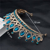 Baroque Crystal Bride Crown Women Headdress Bridal Tiaras Wedding Hair Jewelry