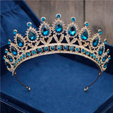 Baroque Crystal Bride Crown Women Headdress Bridal Tiaras Wedding Hair Jewelry