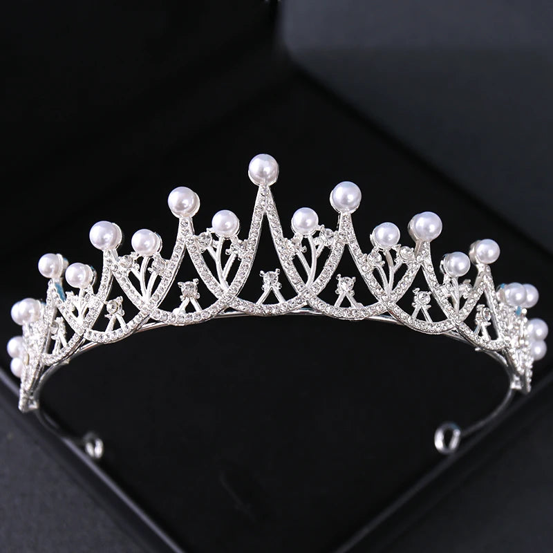 Baroque Vintage Crystal Rhinestone Tiara Crown Headband for Women Bride Wedding