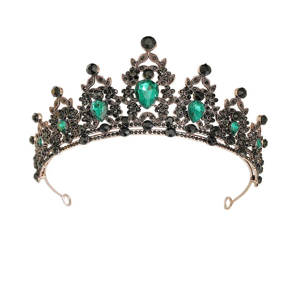 Baroque Vintage Crystal Rhinestone Tiara Crown Wedding Hair Accessory