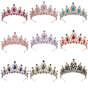 Baroque Vintage Crystal Rhinestone Tiara Crown Wedding Hair Accessory
