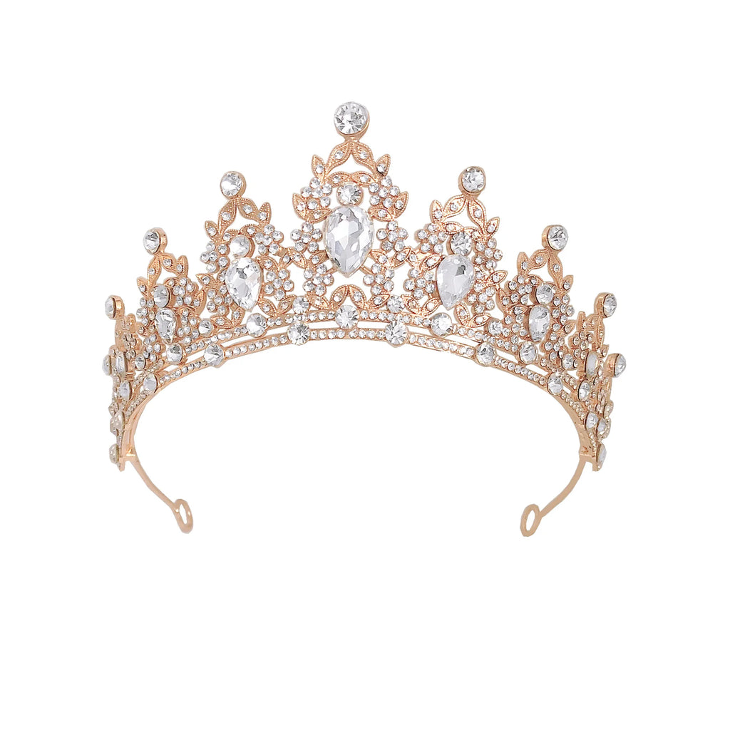 Baroque Vintage Crystal Rhinestone Tiara Crown Wedding Hair Accessory