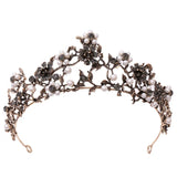 Baroque Vintage Purple Crystal Crown Wedding Bridal Tiaras Hairband