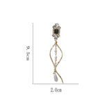 Baroque Water Drop Pearls Clip Earrings Long Clip on Earrings for Women