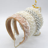 Baroque Women Hair Accessories Pearls Beads Headbands