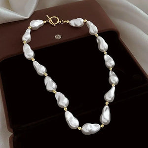 Baroque Women's Pearl Jewelry Set for Mother Girlfriend