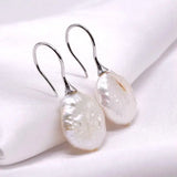 Baroque Freshwater Pearl Silver Earrings for Girls
