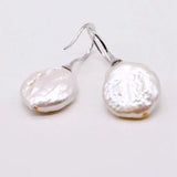 Baroque Freshwater Pearl Silver Earrings for Girls