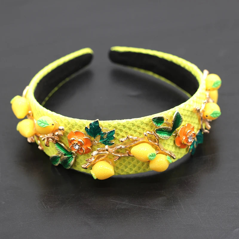 Baroque Headband Lemon Geometric Ladies Suit Bracelet Hair Accessories