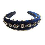 Baroque Exaggerated Headband with Rhinestone and Pearl