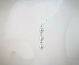 Baroque Natural Pearl Earrings Gray 9-10MM 925 Sterling Silver