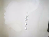 Baroque Natural Pearl Earrings Gray 9-10MM 925 Sterling Silver