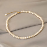 Baroque Natural Pearl Necklace Women's Clavicle Chain Jewelry