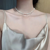 Baroque Natural Pearl Necklace Women's Clavicle Chain
