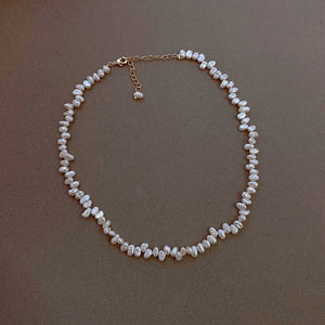 Baroque Natural Pearl Necklace Women's Clavicle Chain