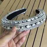 Baroque Palace Crown Velvet Hairband Crystal Headband