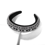 Baroque Palace Crown Velvet Hairband Crystal Headband