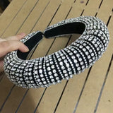 Baroque Palace Crown Velvet Hairband Crystal Headband