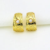Baroque Palace Wind Earrings - Red Pearl Harbor Style