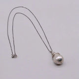 Baroque Pearl Necklace, Sterling Silver Pendant, Handmade Ladies Silver Necklace